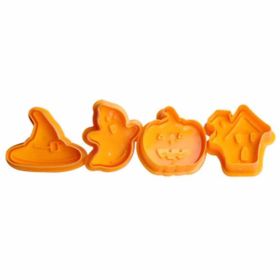 4 Pcs Halloween Cookie Cutters Biscuits Mold Pumpkin Fondant Sugarcraft Cupcake Decorating Tool DIY Mold