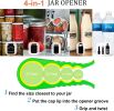 4 In 1 Can Opener, Multifunctional Jar Opener, Bottle Opener, Non Slip Jar Bottle Opener Random Color