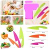 Set of 3 Plastic Kitchen Knife for Kids, Safe Nylon Cooking Knives for Children, for Fruit, Bread, Cake, Pastry, Salad or Lettuce