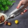 2in1 Chestnut Machine Kitchen Accessori Stainless Steel Chestnut Cracker Opener Sheath Cutter Metal Nuts Clip Walnut Pliers Tool