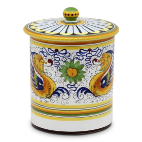 RAFFAELLESCO Canisters (size: 6 DIAM. X 7.5 HIGH (With Lid) (Dimensions measured in Inches))