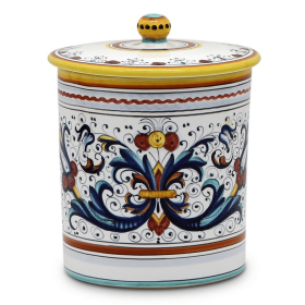 RICCO DERUTA Canisters (size: 6 DIAM. X 7.5 HIGH (With Lid) (Dimensions measured in Inches))