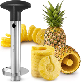 Simple Craft Pineapple Corer and Slicer Tool (Color: BLK)