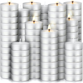 Simple Craft Tea Lights Candles - Unscented Pack (Color: WT150P)