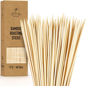 Extra Long Bamboo Roasting Sticks (Color: STCKS, size: 17.5in)