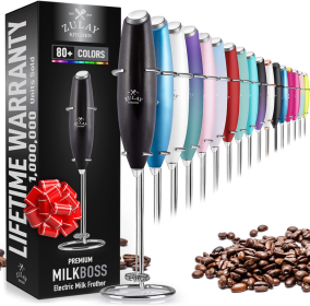 Milk Boss Milk Frother With Stand (Color: BL)