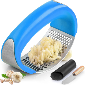 Garlic Press Rocker Set (Color: BLU)