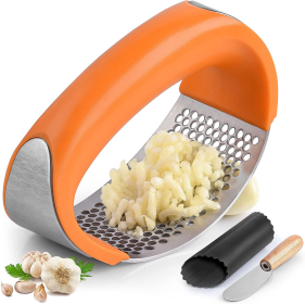 Garlic Press Rocker Set (Color: ORNG)