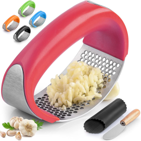 Garlic Press Rocker Set (Color: RD)