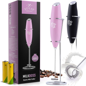 Milk Frother with Batteries Included (Color: BLK)