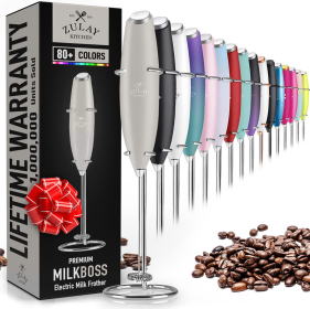 Milk Boss Milk Frother With Stand (Color: GRY)