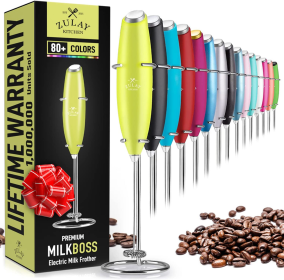 Milk Boss Milk Frother With Stand (Color: GRN)