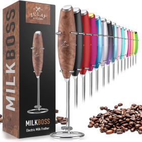 Milk Boss Milk Frother With Stand (Color: WLNT)