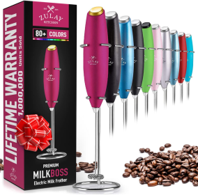 Milk Boss Milk Frother With Stand (Color: GLD)