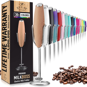 Milk Frother With Holster Stand (Color: MPL)