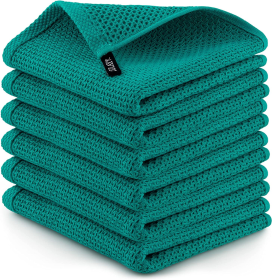 Waffle Weave Kitchen Towels (Color: TL)