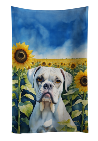 Boxer in Sunflowers Kitchen Towel (Color: 198453048479)