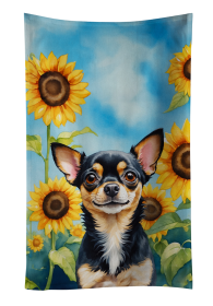 Chihuahua in Sunflowers Kitchen Towel (Color: 198453048615)