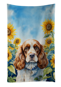 Cocker Spaniel in Sunflowers Kitchen Towel (Color: 198453048677)