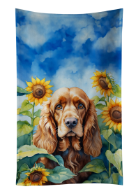 Cocker Spaniel in Sunflowers Kitchen Towel (Color: 198453048684)