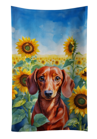 Dachshund in Sunflowers Kitchen Towel (Color: 198453048745)