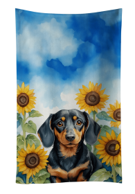 Dachshund in Sunflowers Kitchen Towel (Color: 198453048752)