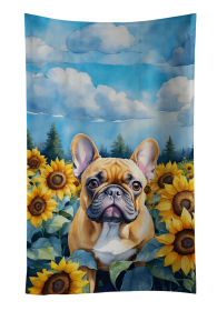 French Bulldog in Sunflowers Kitchen Towel (Color: 198453048899)