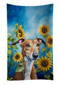 Greyhound in Sunflowers Kitchen Towel (Color: 198453049049)