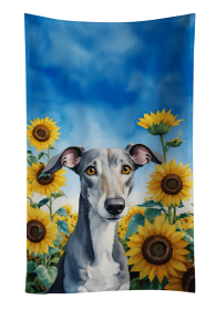 Greyhound in Sunflowers Kitchen Towel (Color: 198453049056)