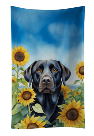 Labrador Retriever in Sunflowers Kitchen Towel (Color: 198453049186)