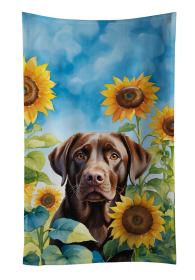 Labrador Retriever in Sunflowers Kitchen Towel (Color: 198453049193)