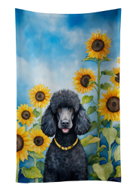 Black Poodle in Sunflowers Kitchen Towel (Color: 198453049476)