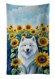 Samoyed in Sunflowers Kitchen Towel (Color: 198453049636)