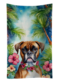 Boxer Luau Kitchen Towel (Color: 198453416087)