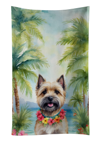 Cairn Terrier Luau Kitchen Towel (Color: 198453416162)