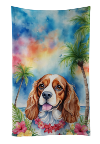 Cavalier Spaniel Luau Kitchen Towel (Color: 198453416216)