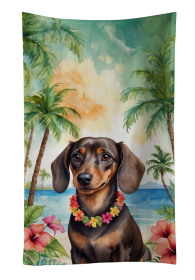 Dachshund Luau Kitchen Towel (Color: 198453416384)