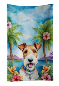 Fox Terrier Luau Kitchen Towel (Color: 198453416544)