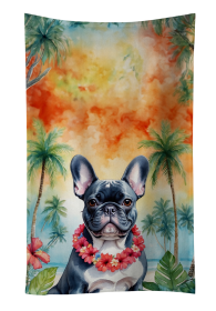 French Bulldog Luau Kitchen Towel (Color: 198453416551)