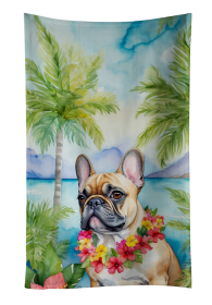 French Bulldog Luau Kitchen Towel (Color: 198453416568)