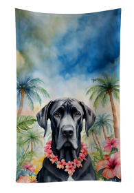 Great Dane Luau Kitchen Towel (Color: 198453416650)