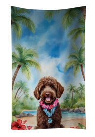 Labradoodle Luau Kitchen Towel (Color: 198453416827)