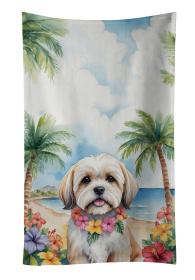 Lhasa Apso Luau Kitchen Towel (Color: 198453416896)