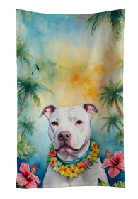 Pit Bull Terrier Luau Kitchen Towel (Color: 198453417091)