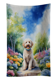 Labradoodle Spring Path Kitchen Towel (Color: 198453405784)