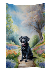 Labrador Retriever Spring Path Kitchen Towel (Color: 198453405807)