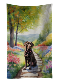 Labrador Retriever Spring Path Kitchen Towel (Color: 198453405814)