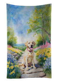 Labrador Retriever Spring Path Kitchen Towel (Color: 198453405821)