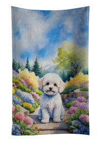 Maltipoo Spring Path Kitchen Towel (Color: 198453405876)