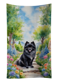 Pomeranian Spring Path Kitchen Towel (Color: 198453406095)